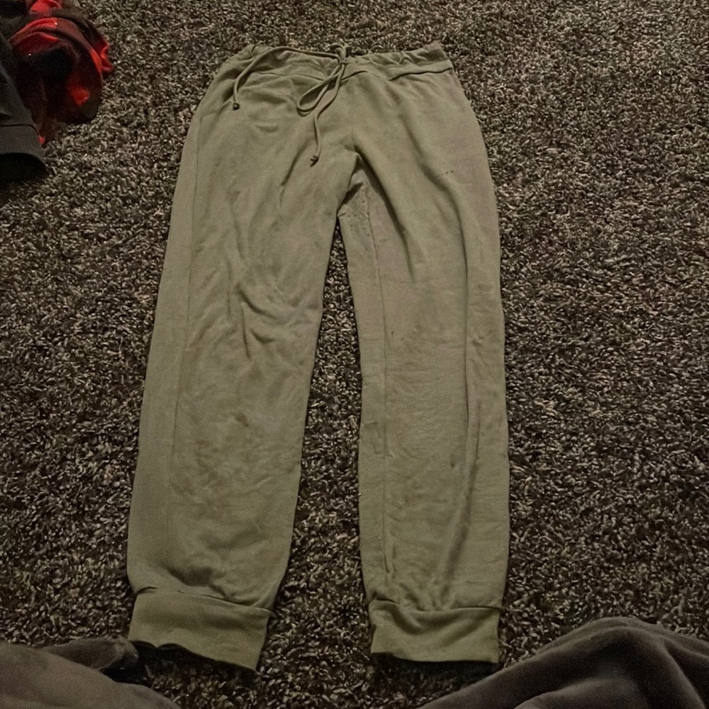 Green joggers size M
